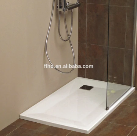Solid Surface Single Threshold White ceramic Shower Tray waterproof