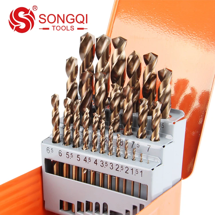 SONGQI DIN338 HSS Cobalt twist drill bit kit for stainless steel
