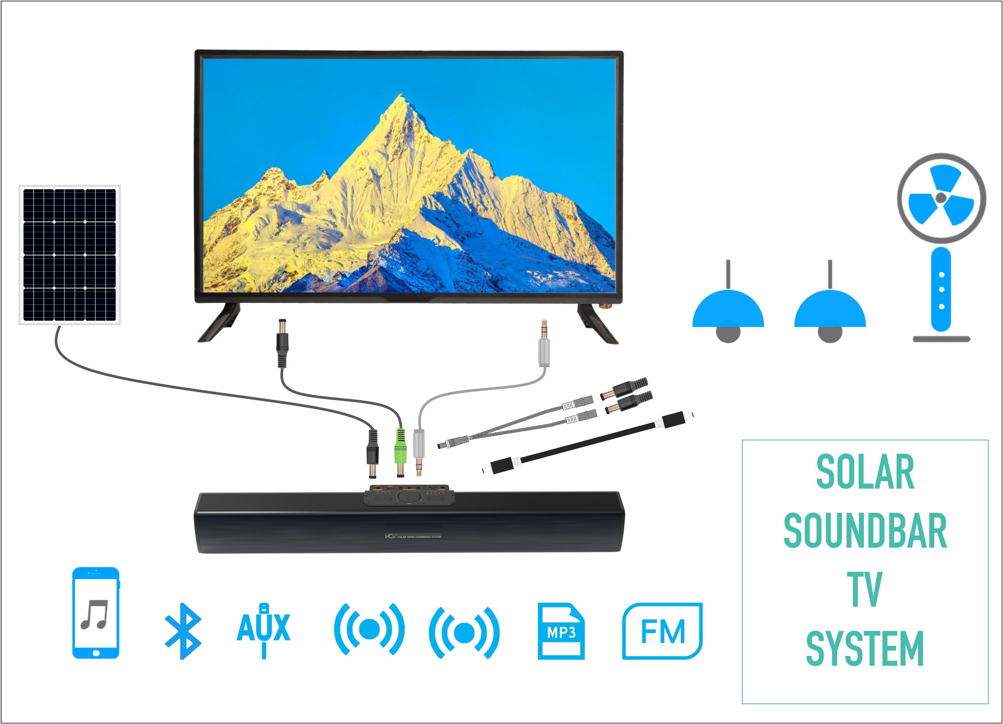 Soundbar Soundbar Vofull 2.0 Soundbar TV Wireless Sound Bar Home Theater Surround Speaker System