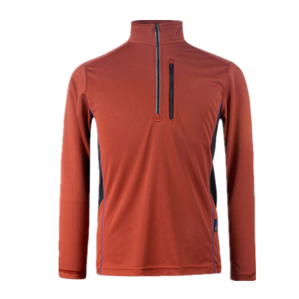 Sport apparel long sleeve quick dry t shirt with 1/4 zipper gym wear jersey shirts