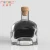 Square Empty Stackable 375ml Glass Wine Bottles With Cork For Vodka Brandy Limoncello Tequila