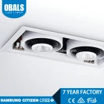 Square high quality hot sale single two head spot fixture led grille light