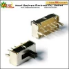 SS-23D07 Waterproof Electronic Slide Switches 8 Pin Panel Mount 3 Way Slide Switch, 2mm Travelling Vertical Slide Sweitch 2P3T