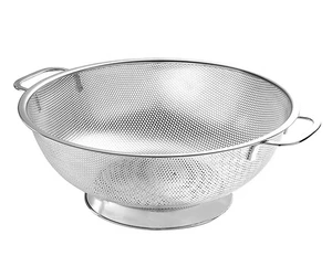 Stainless Steel Colander Strainer With Heavy Duty Handles And Base