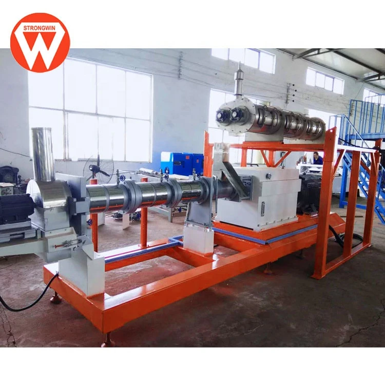 stainless steel double screw extruder pet food processing machines dog food making machine