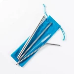 stainless steel drinking straws set  with custom logo