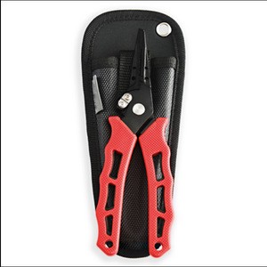 Stainless steel Fishing Pliers with Sheath and Lanyard Split Rings Crimp Sleeves Cut Lines fishing tools