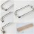 Import Stainless steel glass door handle D shape commercial double sided door pull handle for glass door from China