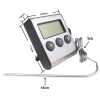 Stainless steel household 2 in 1 thermometer cooking  thermometer with timer