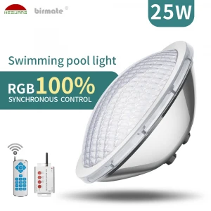 Stainless steel structure waterproof 18x3W RGB changing color  par56 led  underwater Swimming pool light