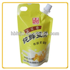 stand up spouted pouch (filling from sachet hole)fermented milk beverage filling and sealing packing machine