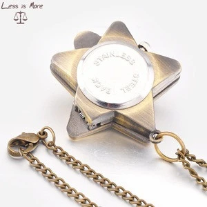 Star metal hanging watch ,lucky watch pendant with a chain