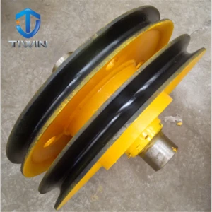 Steel wire rope sheave pulley for grab