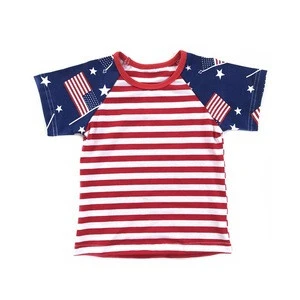 Summer Boutique Boys Clothes Wholesale Children Patriotic T Shirt Baby Boys 4th of July t shirt