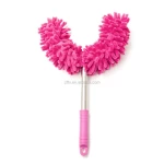 Superfine fiber duster with Stainless Steel light telescopic handle for household Cleaning Tool