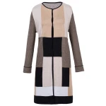 Sweater Cardigan Duster for Women Long Sleeve Jacquard Pattern