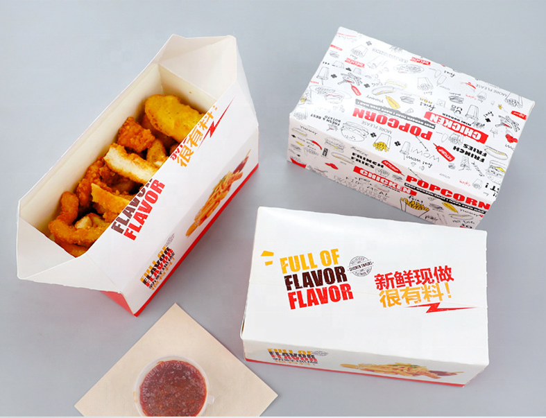 Buy Takeout Takeaway Disposable Fast Food Boxes Customized Logo Fried ...