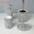 Import Tarpul 5pcs Black  Dot Silver White and Pink Ceramic Bathroom Accessories Bath Sets from China