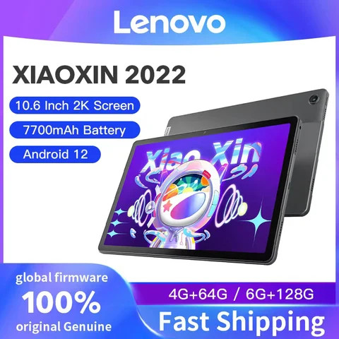 TB-128FU Google Pay Lenovo XiaoXin Pad 2022 Android 12 10.6 Inch 2000*1200 2K Screen 7700mAh Lightweight Android Tablet