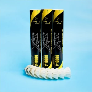 TCX 5000-A series duck feather  badminton feather shuttlecocks very durable and stable