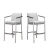 Import Tempered glass top  modern brushed aluminum 4 seater  furniture  table chairs bar outdoor from China