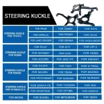 TNG Auto Steering System Part Auto Steering Knuckle For Toyota Honda Nissan Mazda Mitsubishi Subaru Suzuki lsuzu Hyundai Kia