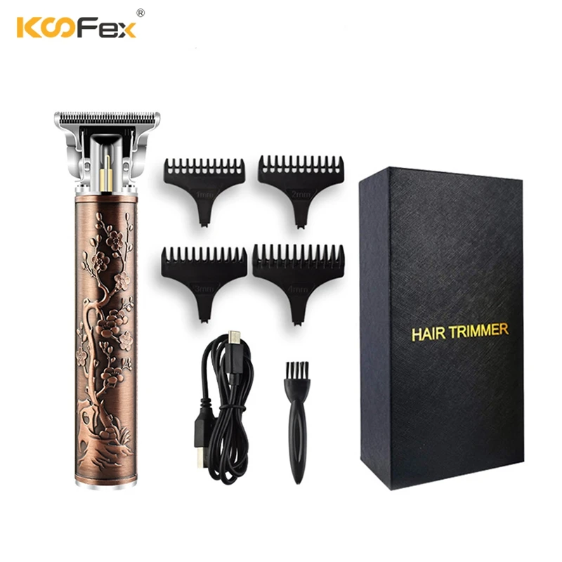 Top Original Fashionable Men Wireless Electronic Rechargeable Zero Gapped Gold Private Label Hair Trimmer//