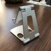 Top quality hand free aluminium double foldable mobile phone stand holder