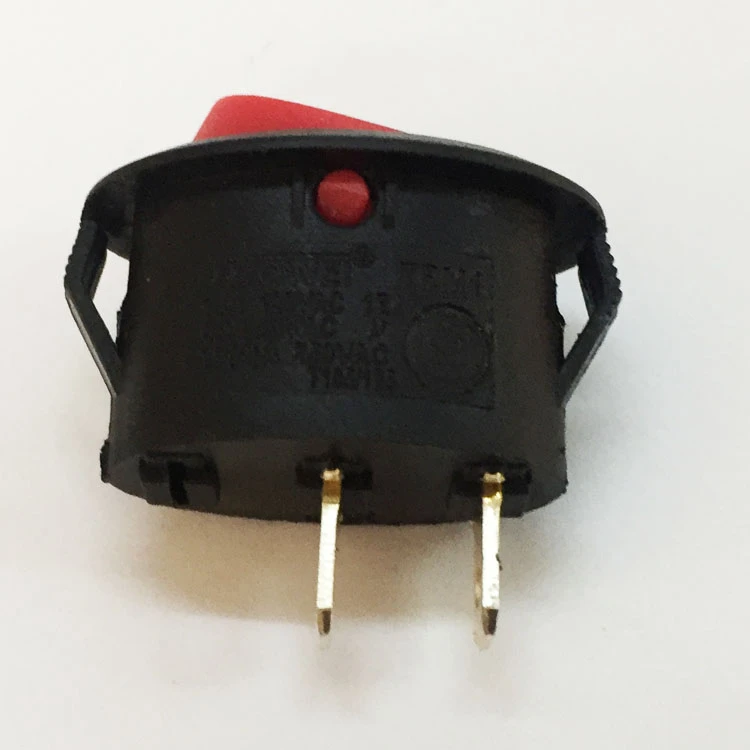 Towei switch supplier 13A~120V 6A~250V 10(4)A~125V T105 2 pin dual oval ON OFF red rocker switch for air cooler