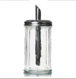 Traditional diner-style Shaker Glass Sugar Dispenser Dishwasher Safe