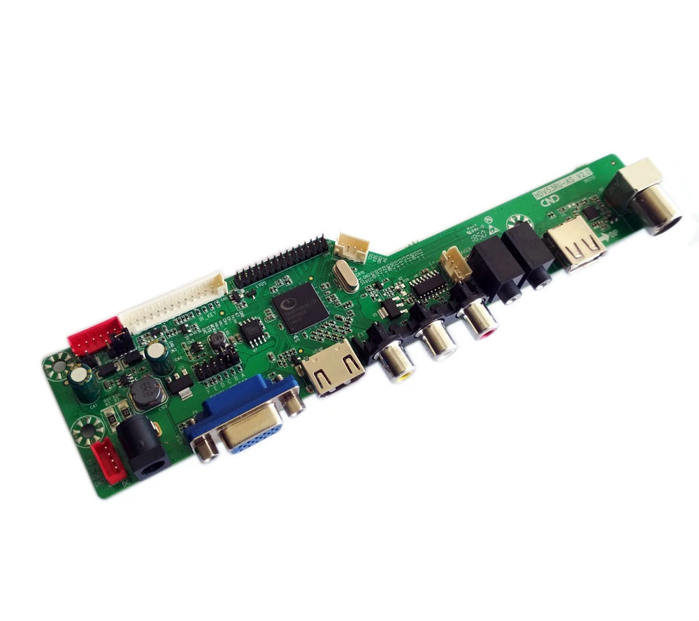 TV Tuner Driver controller main board V53 mainchip Universal firmware selecting resolution by Jumper cheap price Indian Yemen