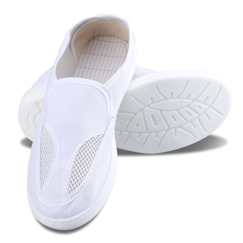 Twin Net Bore Leather and Canvas ESD Cleanroom Safety Shoes