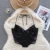 Import ueteey halter neck  corset camisole 2024 new fashion sleeveless backless lace patch body top beach club from China