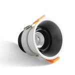 Ultra slim ip44 waterproof 6w 7w 10w 12w led downlight aluminium recessed downlight black/silver/white COB led downlight fixture