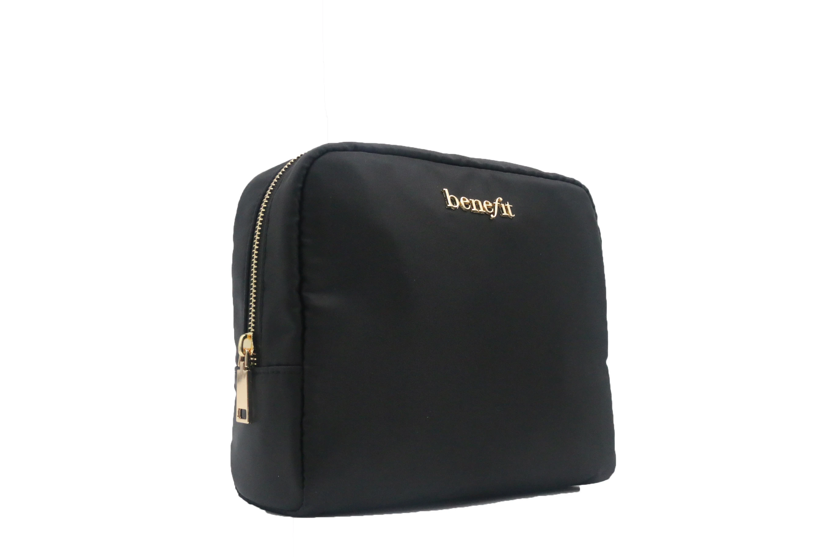 Unisex polyester black portable cosmetic travel business packaging bag