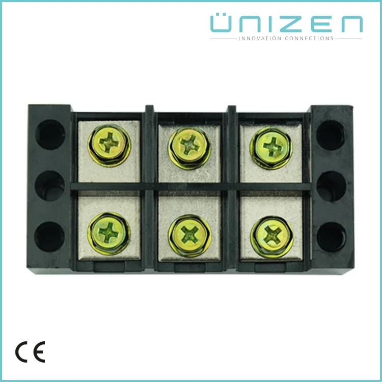 UNIZEN TBC-1003 high quality stationary type 3 rows 6 pins screw terminal connector