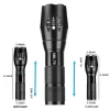 USB Rechargeable Torch XML T6 Light LED Super Bright  Tactical Zoom Flashlight