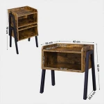 VASAGLE cheap affordable best chinese furniture unique small vintage wood nightstand,metal wooden bedroom night stand