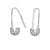 Import vermeil gold plated 925 sterling silver open cz safety pin earring from China