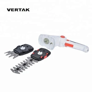 VERTAK 3.6V 2 in 1 quick change blade adjustable handle electric grass shrub shear hedge trimmer