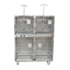 Veterinary dogs and cats clinic customized animal stainless steel cage with IV pole
