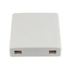 Wall Mounted Indoor Fiber Optic Outlet Box 2 Port 86 Type Fiber Optic Faceplate