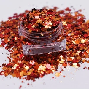 Wanfengda so many glitter fall colors autumn chunky mixes glitter for holiday decoration or craft