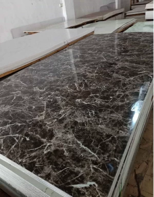 Waterproof white and black UV marble color PVC wall panel marble sheet