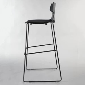 Weworth OEM Bar Plastic Shell Stainless Steel Feet Black White High Stool Height Chairs