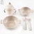 Import Wheat straw bamboo fiber childrens tableware dinnerware baby set of 5pcs with children cup and bowl from China