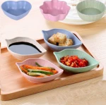 Wheat straw leaves small dish creative snack plate kitchen multi-purpose sauce dish snack sauce vinegar side dish plate