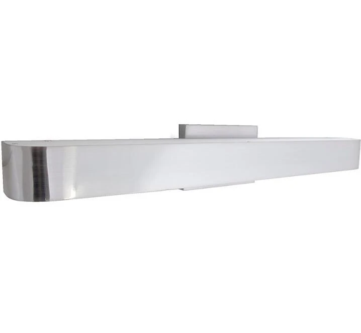 white acrylic tube LED wall mounted Vanity lighting with brushed nickel base for hotel lights vanity wall sconce