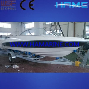 white and blue HA630 inboards Speed yacht