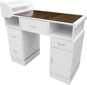 white manicure table manicure salon furniture nail table with functional drawers